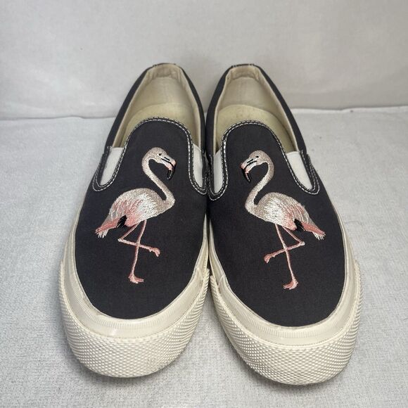 Converse Chuck Taylor Deck Star 67 Slip On Flamingo Sneakers Black Women 9.5 - Picture 2 of 10